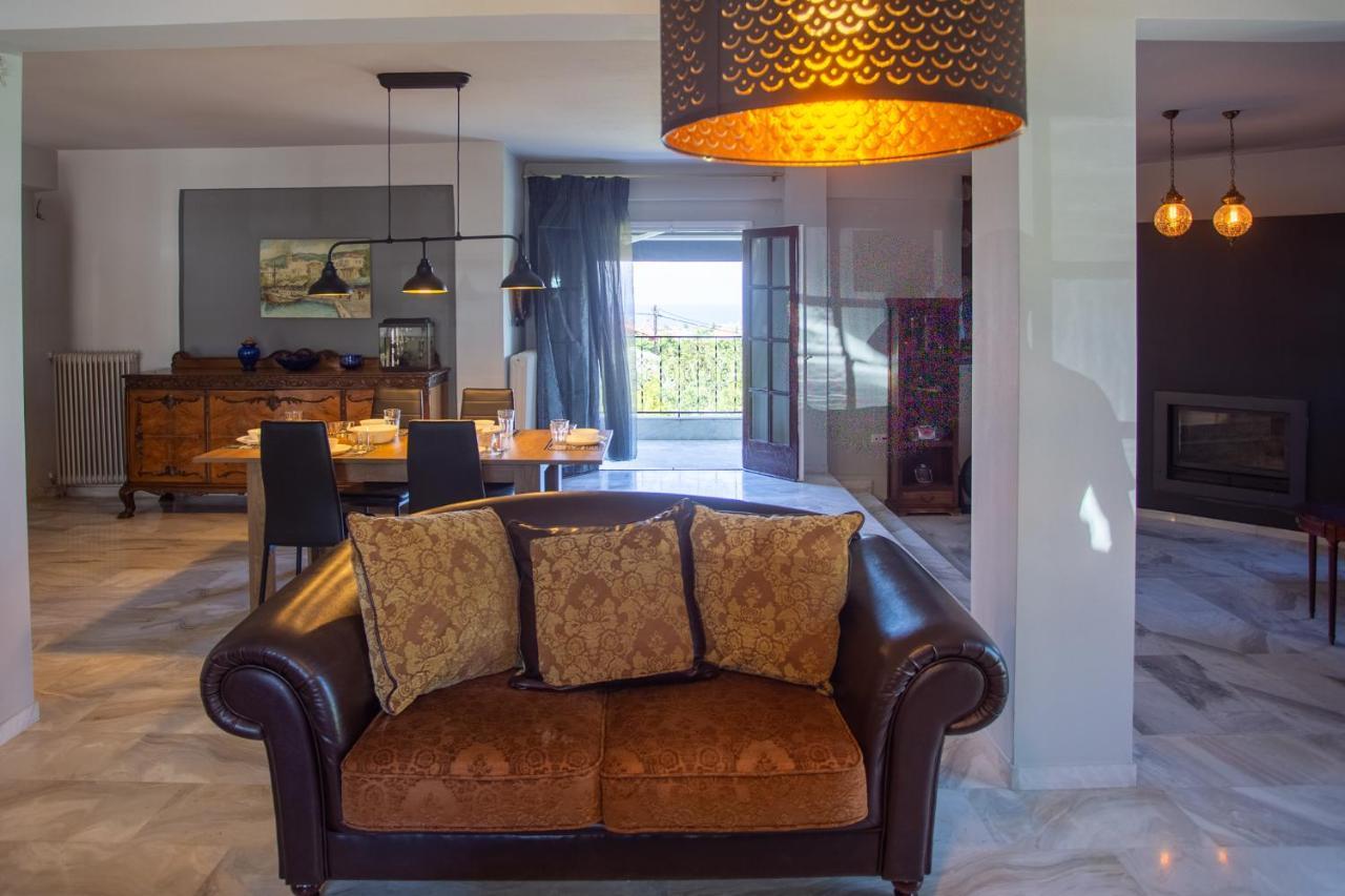 Τraditional Fully Detached Villa On A Luxurious Hillock Of Thessaloniki With Its Own Garden Also For Family & Wedding Gatherings For 10 To 25 People Only 15 Minutes From Airport Exteriér fotografie